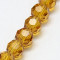 Golden Rod 8mm Faceted Round Glass Beads