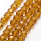 Golden Rod 8mm Faceted Round Glass Beads