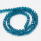 Steel Blue 4mm Faceted Round Glass Beads