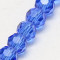 Blue 8mm Faceted Round Glass Beads