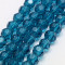 Steel Blue 4mm Faceted Round Glass Beads