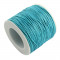 Light Blue Waxed Cotton Cord 1mm 74M Roll