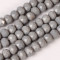 Dark Gray 6x4mm Faceted Abacus Glass Beads