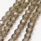 Gray 8mm Faceted Round Glass Beads