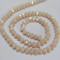 Bisque Electroplate 6x4mm Faceted Abacus Glass Beads