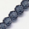 Prussian Blue 8mm Faceted Round Glass Beads