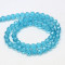 Sky Blue 4mm Faceted Round Glass Beads