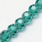 Teal 6mm Faceted Round Glass Beads