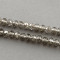 Light Grey Half Plateed 6x4mm Faceted Abacus Glass Beads