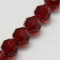 Dark Red 6mm Faceted Round Glass Beads