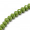 Olive Drab 6x4mm Faceted Abacus Glass Beads