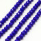 Blue 6x4mm Faceted Abacus Glass Beads