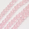 Misty Rose 8mm Faceted Round Glass Beads