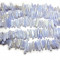 Blue Lace Agate Center Drilled Long Chip Beads