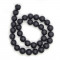 Black Onyx Matte 12mm Round Beads