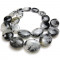 Black Rutilated Quartz Oval Beads