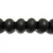 Black Stone (Matte) 9x12mm Rondelle Beads
