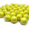 AB Plated Yellow Acrylic Bubblegum Beads 16mm