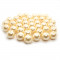 Cream Imitation Pearl Acrylic Bubblegum Beads 16mm