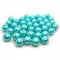 Cyan Imitation Pearl Acrylic Bubblegum Beads 16mm