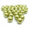Khaki Imitation Pearl Acrylic Bubblegum Beads 16mm