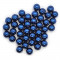 Royal Blue Imitation Pearl Acrylic Bubblegum Beads 16mm