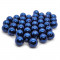 Royal Blue Imitation Pearl Acrylic Bubblegum Beads 16mm