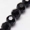 Black 8mm Faceted Round Glass Beads