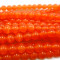 Cats Eye Orange 4mm Round Beads