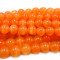 Cats Eye Orange 6mm Round Beads