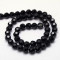Black 6mm Faceted Round Glass Beads