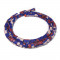 Coco wood beads Blue Painted Blue with Splashing 