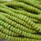 Coco Lime Green Wood 4x6mm Beads
