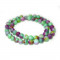 Dyed Jade Green/Purple Multicolour 8mm Round Beads