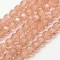 Light Salmon 4mm Faceted Round Glass Beads