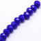 Blue 6x4mm Faceted Abacus Glass Beads