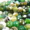 Fire Agate Green 8mm Faceted Round Beads