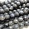 Larvikite 8mm Faceted Round Beads