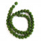 Dyed Lava Rock Green 8mm Round Beads