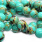 Reconstructed Turquoise and Shell 8mm Round Beads