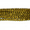 Matte Golden Hematite 4x4mm Diamond Cut Beads