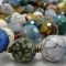 Fire Agate Multi-Colour 16mm Faceted Round Beads
