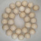 Natural White Wood 15mm Round Beads