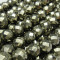 Pyrite 8mm Faceted Round Beads