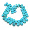 Reconstituted Turquoise 12x18mm Top Drilled Drop Beads 