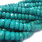 Stabilised Turquoise Faceted 5x8mm Rondelle Beads