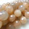 Sunstone 8mm Faceted Round Beads