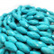 Synthetic Turquoise Faceted Rice Beads
