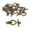 Tibetan Style Bronze Heart Toggle Clasp (Pack 10