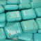 Reconstituted Turquoise 20x15mm Rectangle Beads